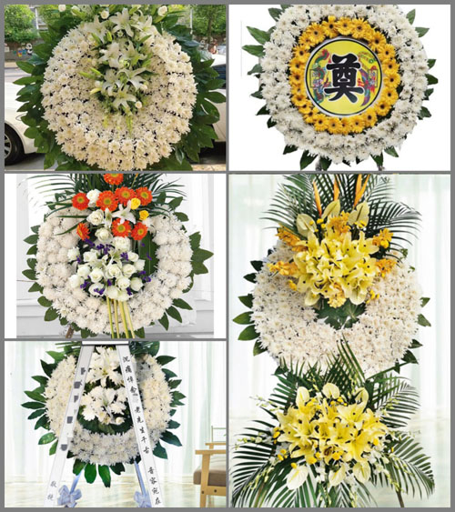 山西长治郊区黄碾镇良才村花圈速递